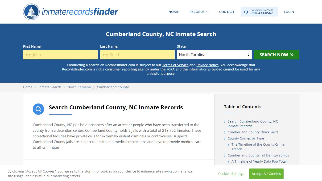 Cumberland County, NC Inmate Lookup & Jail Records Online